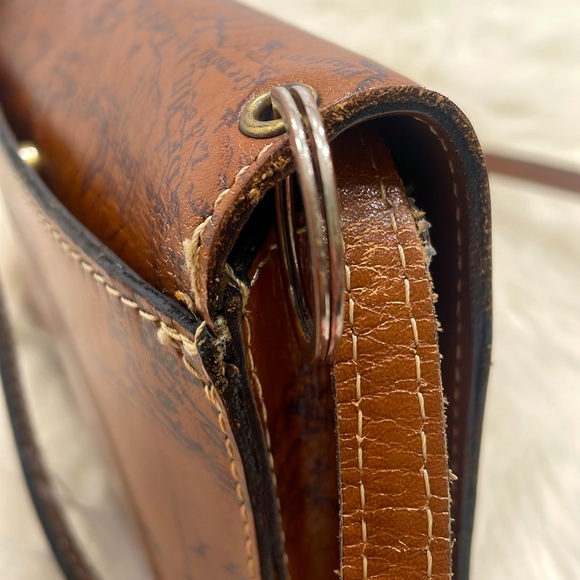 PATRICIA NASH Riot Rust Signature Map Leather Crossbody bag - Picture 11 of 16